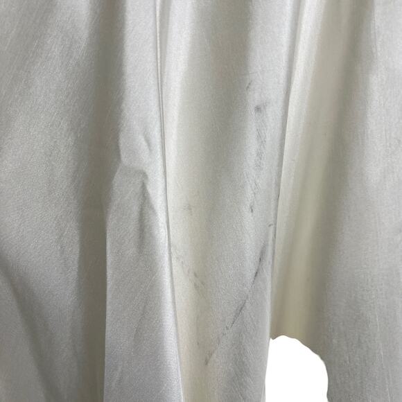 ASOS DESIGN Women's Soft Maxi Lehenga Skirt White Chiffon Linen Pleated 2 NWOT - Picture 7 of 10